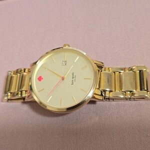 Kate Spade Gold Watch with Pink Accents